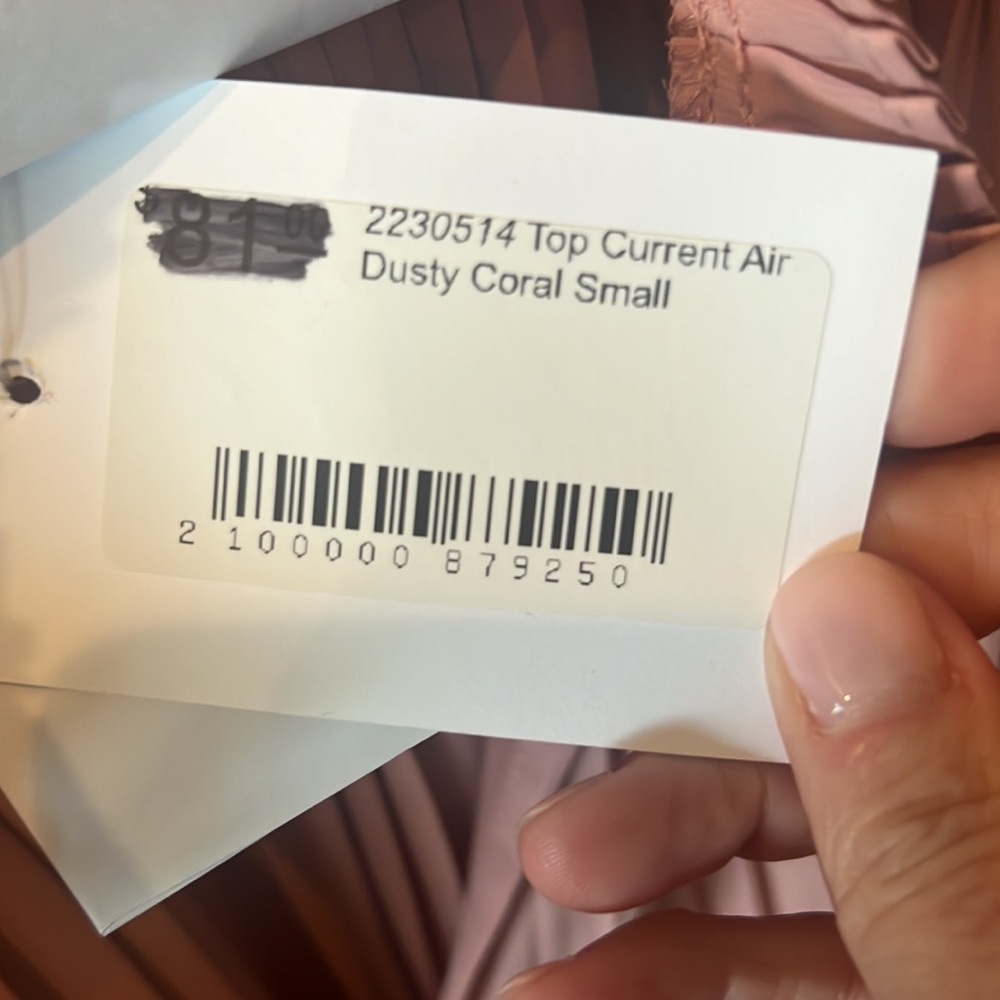 NWT Current Air Dusty Coral Top - Small - Picture 3 of 7